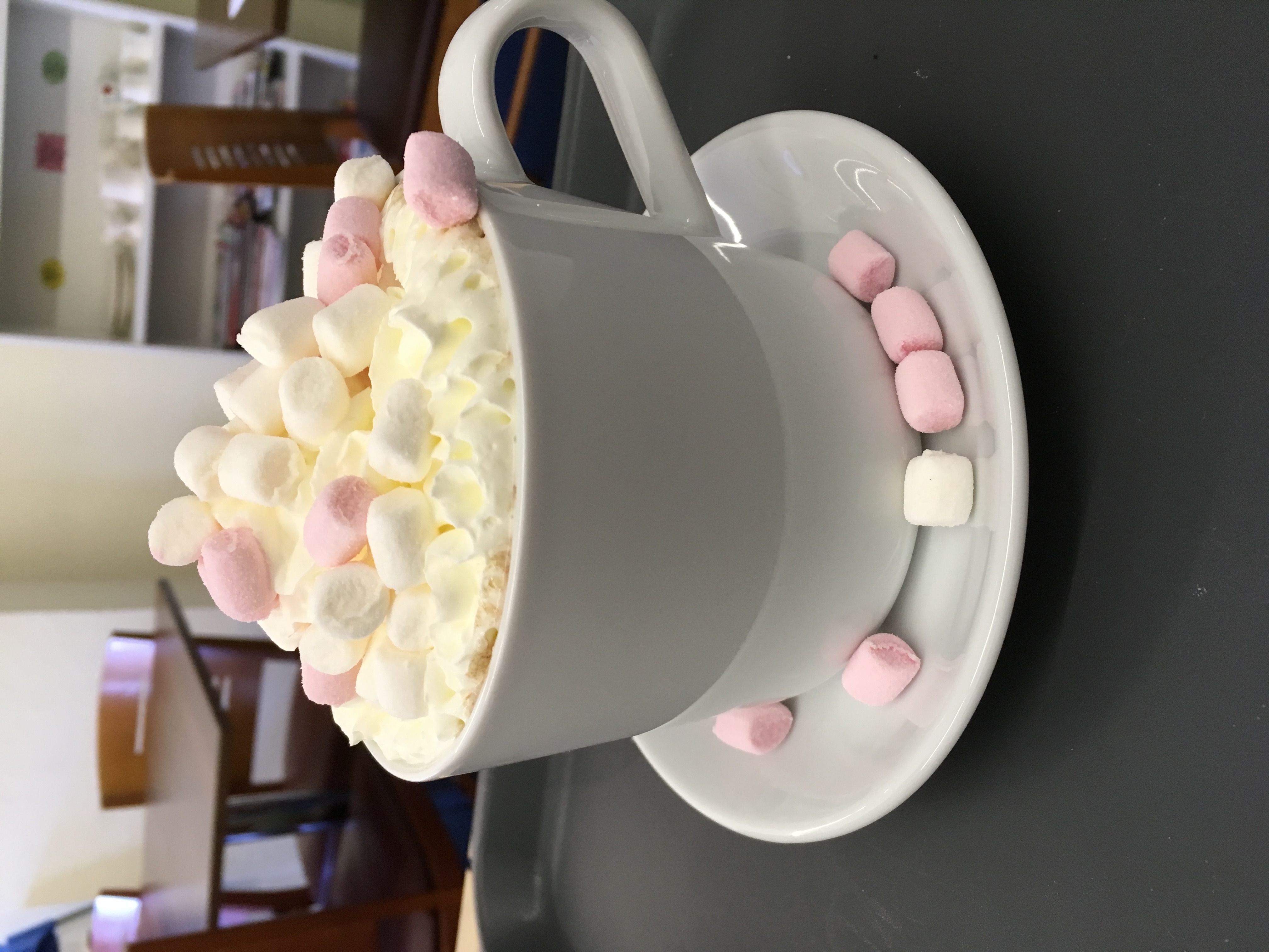 Hot Chocolate with Cream and Marshmallows